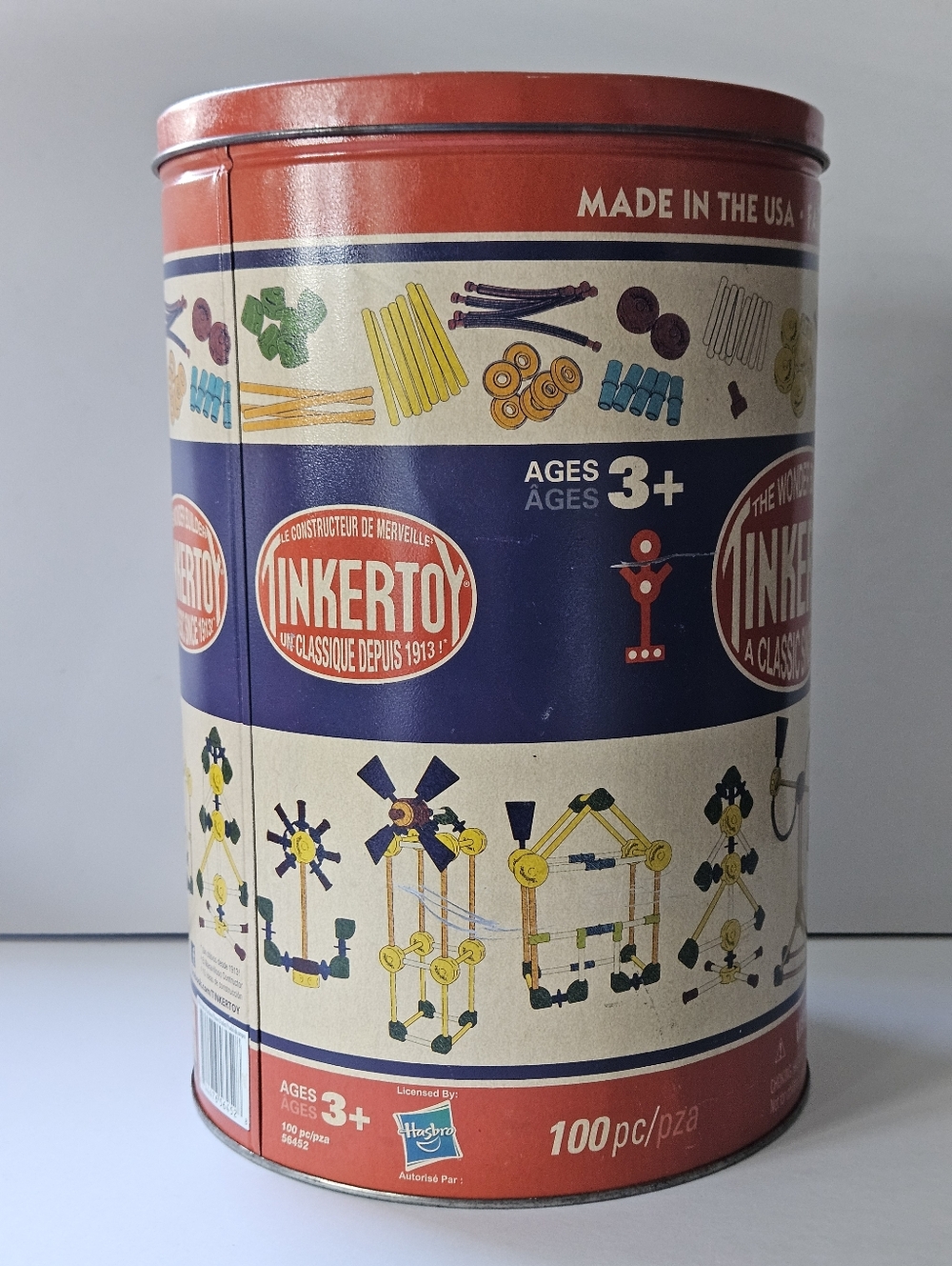 TINKERTOY Retro Building Tin 2 piece set Collectible Nostalgic Construction